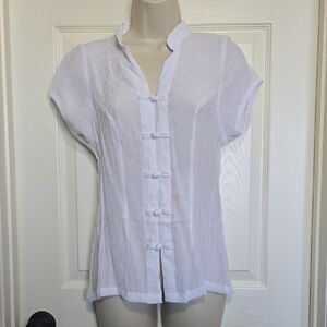 White Women's Button-Up Top